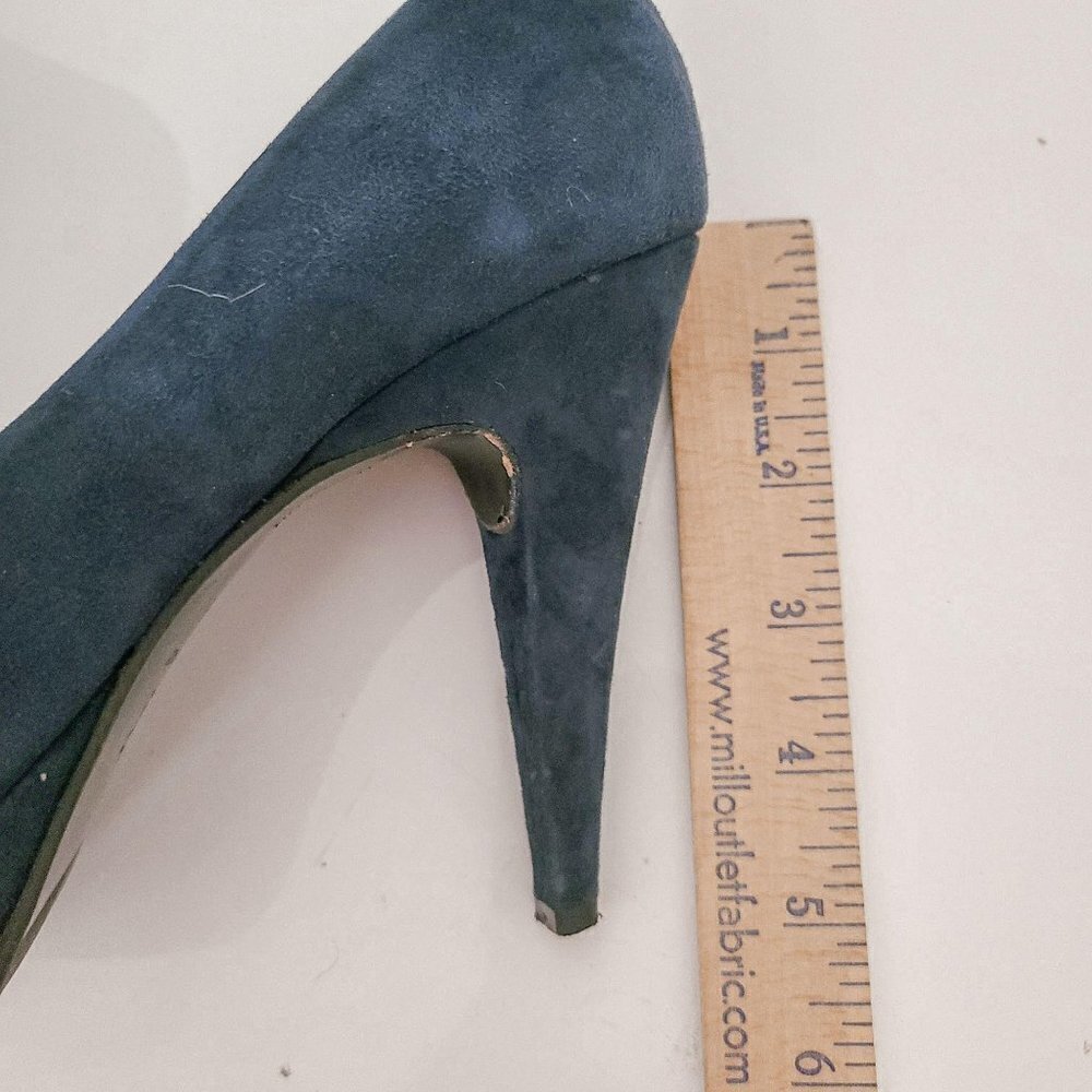 Gastone Lucioli Blue Platform High Heel Pumps 40.5 - Picture 5 of 8